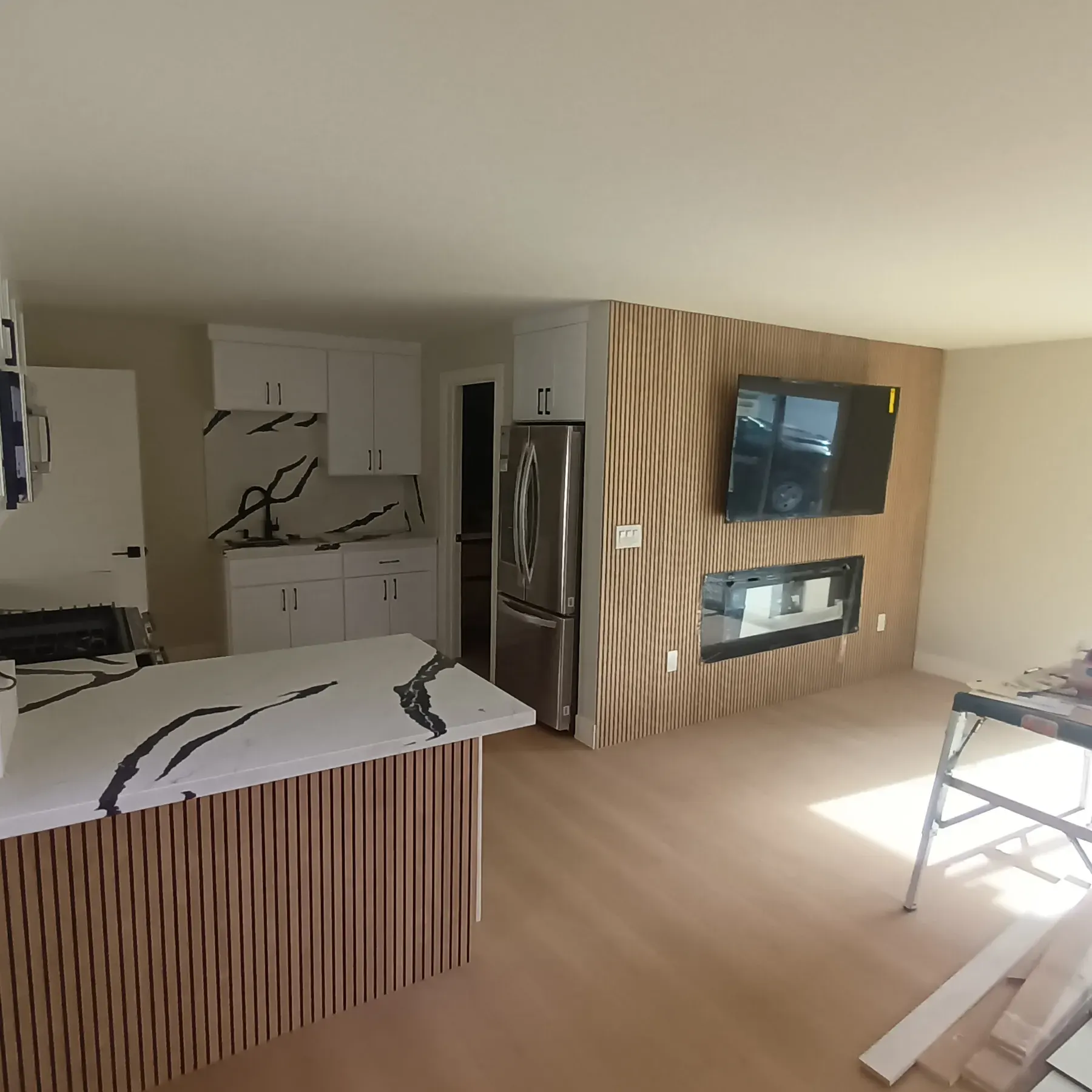 Interior painting in San Jose, CA: bright kitchen and living space